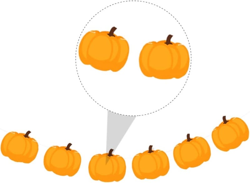 Thanksgiving Pumpkin Banner Fall Home Decor Hanging Ornament Photo Prop - Image 2